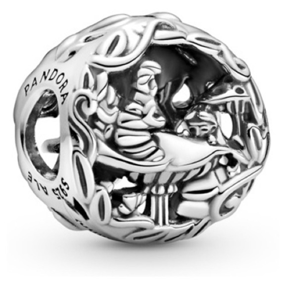 Authentic Pandora Disney Alice in Wonderland Cheshire Cat and Caterpillar Charm